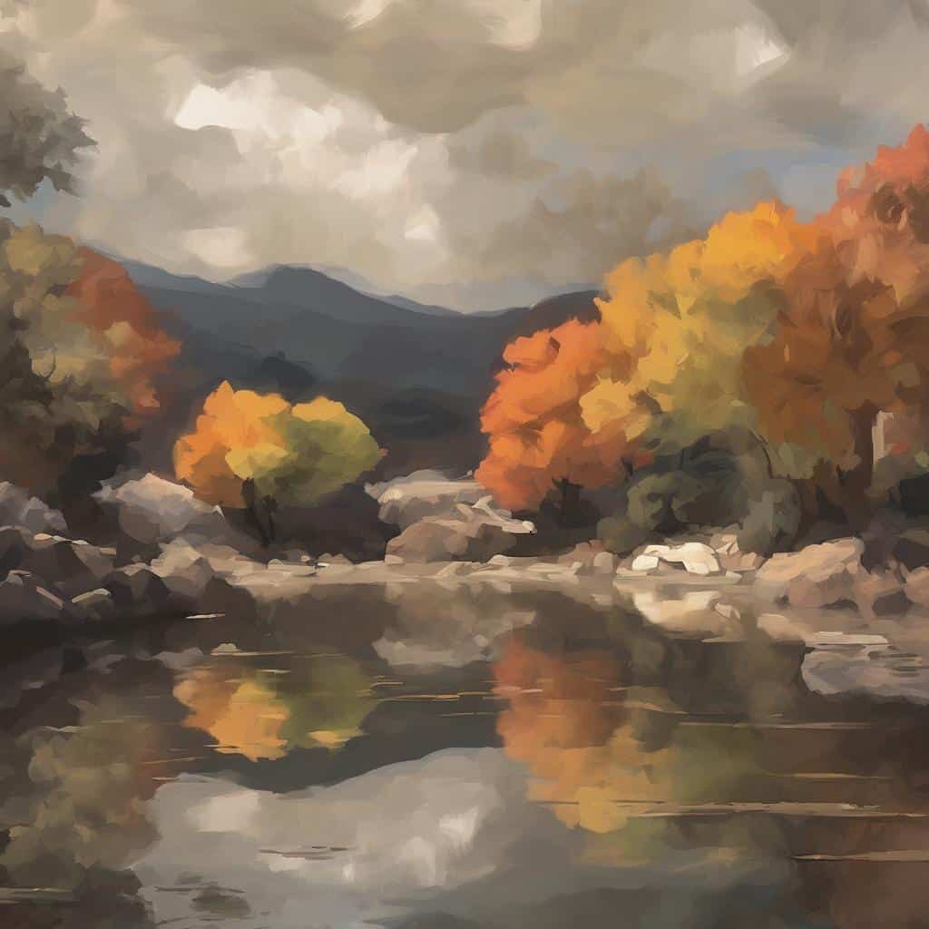 Ανθρώπινα έργα τέχνης και η σχέση τους με την τέχνη του κόμικς σε φυσικό τοπίο.