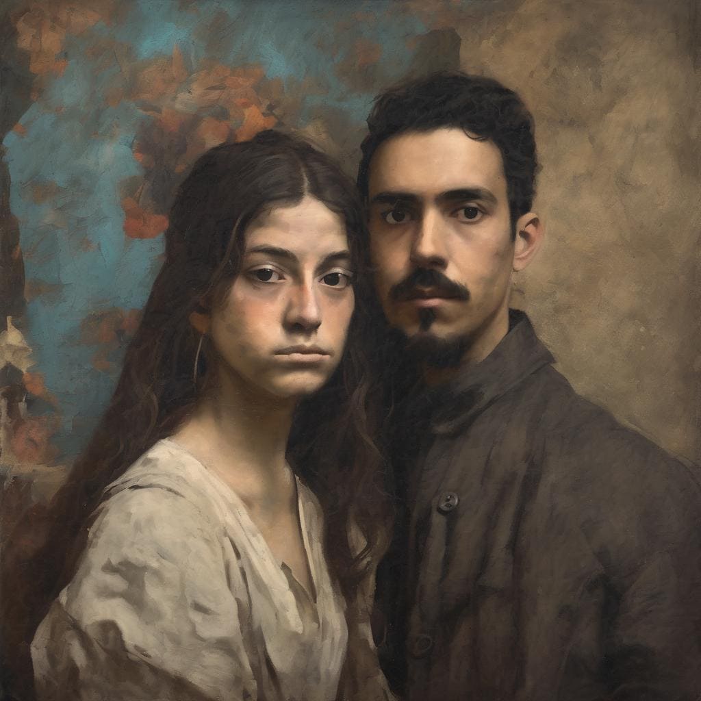 Ανθρώπινοι χαρακτήρες σε πίνακα που συνδυάζει την τέχνη και την τέχνη του κόμικς.