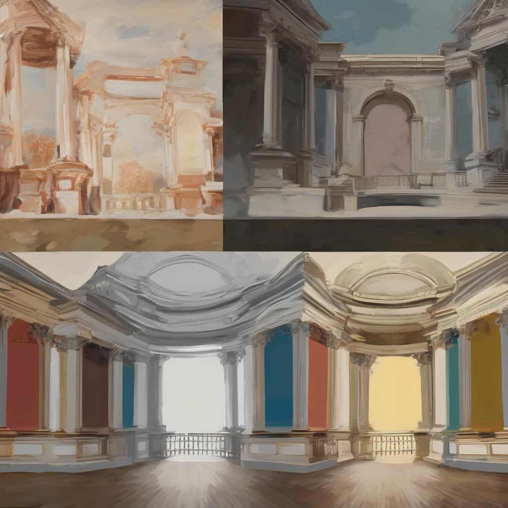 Αρχαιοελληνική αρχιτεκτονική, τέχνη και κόμικς, σπουδαία διακοσμητικά σχέδια, ζωγραφική και illustration, ιστορία της τέχνης, ψηφιακή τέχνη, ρεαλιστική και φανταστική απεικόνιση.